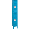 Global Industrial™ Infinity® 2-Tier 2 Door Locker, 12"Wx18"Dx36"H, Blue, Unassembled
