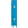Global Industrial Infinity® 2-Tier 2 Door Locker, 12"Wx18"Dx36"H, Blue, Unassembled
