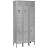 Global Industrial™ Infinity® 2-Tier 6 Door Locker, 12"Wx12"Dx36"H, Gray, Unassembled