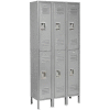Global Industrial Infinity® 2-Tier 6 Door Locker, 12"Wx18"Dx36"H, Gray, Unassembled