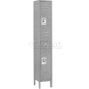 Global Industrial™ Infinity® 2-Tier 2 Door Locker, 12"Wx12"Dx36"H, Gray, Unassembled