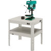 Global Industrial Machine Stand, Steel Square Edge, 24"W x 18"D x 30-36"H