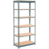 Global Industrial™ Heavy Duty Shelving 36"W x 24"D x 96"H With 6 Shelves - Wood Deck - Gray