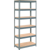 Global Industrial™ Extra Heavy Duty Shelving 36"W x 18"D x 60"H With 6 Shelves, Wood Deck, Gry