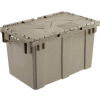 Global Industrial™ Plastic Attached Lid Shipping - Conteneur de stockage DC2213-12 22-3/8x13x13 GY