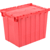 Global Industrial™ Plastic Attached Lid Shipping - Conteneur de stockage 21-7/8x15-1/4x17-1/4 Rouge