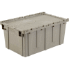 Global Industrial™ Shipping & Storage Container w/Attached Lid, 27-3/16"x16-5/8"x12-1/2", Gray