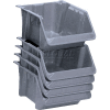 LEWISBins Fiberglass Stack & Nest Hopper Bin, 11-1/2"W x 18"D x 7-1/2"H, Gray - Pkg Qty 5