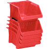 LEWISBins Fiberglass Stack & Nest Hopper Bin, 11-1/2"W x 18"D x 7-1/2"H, Red - Pkg Qty 5