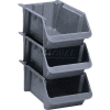 LEWISBins Fiberglass Stack & Nest Hopper Bin, 11-1/2"W x 24"D x 8"H, Gray - Pkg Qty 5