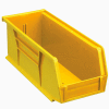 Bac industriel™ en plastique empilable et suspendu Global, 4-1/8 po L x 10-7/8 po L x 4 pi H, jaune - Qté par paquet : 12