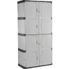 Armoire de rangement en plastique Rubbermaid® avec portes doubles complètes, 36 po L x 18 po P x 72 po H, gris, non assemblé