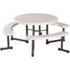 Table de pique-nique ronde Lifetime®, 44 po, avec bancs pivotants