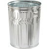 Witt Industries Commercial Duty Outdoor Galvanized Steel Corrosion Resistant Trash Can,32 Gal,Silver