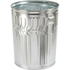 Witt Industries Commercial Duty Outdoor Galvanized Steel Corrosion Resistant Trash Can,32 Gal,Argent