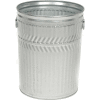 Witt Industries Heavy Duty Outdoor Galvanized Steel Corrosion Resistant Trash Can, 32 Gal, Silver