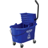 Global Industrial Mop Bucket And Wringer Combo 38 Qt., Side Press, Blue