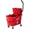 Global Industrial™ Mop Bucket And Wringer Combo 38 Qt., Side Press, Rouge