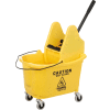 Global Industrial™ Mop Bucket And Wringer Combo 38 Qt., Down Press, Jaune