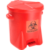 Eagle 6 gallons Poly sécurité danger biologique des déchets peuvent, rouge - 943BIO