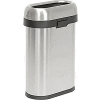 Simplehuman® Stainless Steel Slim Oval Open Top Trash Can, 13 gallons