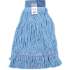 Tête de vadrouille bouclée Global Industrial™, moyen, bleu, bande large