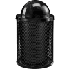 Global Industrial™ Outdoor Steel Diamond Trash Can with Dome Lid, 36 gallons, Noir