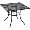 Global Industrial™ Table de café d’extérieur carrée de 36 po, maille d’acier, noir