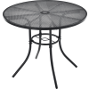 Global Industrial™ Table de café extérieure ronde de 36 po, maille d’acier, noir