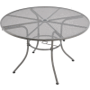 Global Industrial™ Table de café extérieure ronde de 48 po, maille d’acier, gris