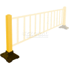 Safety Steel Galvanized Post with Rubber Base 39"H Yellow, Post Only