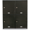 4 Doors Cell Phone Locker 22"W x 16"D x 26"H Black with Master Key Lock Set