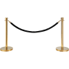 Global Industrial™ Black Velour Rope 59" With Ends For Portable Gold Post