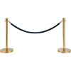 Global Industrial™ Blue Velour Rope 59" With Ends For Portable Gold Post