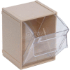 Quantum Tip Out Interlocking Bin QTB405 4-1/2 x 4 x 6 Ivory - Pkg Qty 5