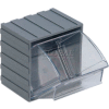 Quantum Tip Out Interlocking Bin QTB406 3-3/4 x 2-7/8 x 4 Gray - Pkg Qty 6