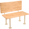 Banc de vestiaire Global Industrial™ ADA, bois franc, 42"L x 20"P x 17-1/4"H