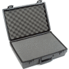 Plastic Protective Storage Cases with Pinch Tear Foam, 17"x12"x5-1/2", Black