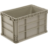 Global Industrial™ Stackable Straight Wall Container, Solid, 24"Lx15"Wx14"H, Gray