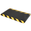 Apache Mills Diamond Deluxe Soft Foot Mat 9/16" Thick 2' x 3' Black/Yellow Chevron Border