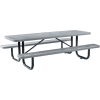 Table de pique-nique rectangulaire Global Industrial™ 8', métal déployé, gris