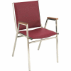 KFI Stack Chair With Arms - Vinyl -2" thick Seat Burgundy Vinyl