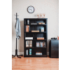 Interion® All Steel Bookcase 36" W x 12" D x 60" H Black 5 Openings