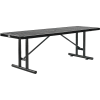 Global Industrial™ table extérieure rectangulaire en acier de 8', métal élargi, noir