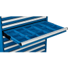Global Industrial™ Dividers for 3"H Drawer of Modular Drawer Cabinet 36"Wx24"D, Bleu