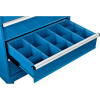 Global Industrial™ Dividers for 8"H Drawer of Modular Drawer Cabinet 36"Wx24"D, Bleu