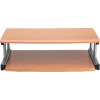 Mind Reader 2-Tier Monitor Stand Riser avec tiroir coulissant, bambou, marron