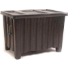 Forkliftable Bulk Shipping Container with Lid - 41"L x 28"W x 26-1/2"H, Gray