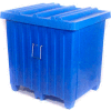 Forkliftable Bulk Shipping Container with Lid - 42"L x 34"W x 42"H, Red