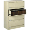 Deluxe Retracting Front Lateral File Cabinet 36"W X 52"H - Putty